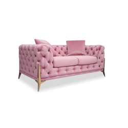 Cavendish Carson 2 Seater Jaguar Fabric Pink Col