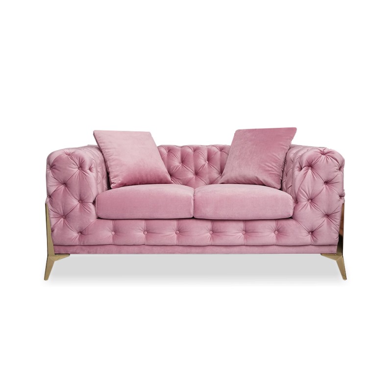 Cavendish Carson 2 Seater Jaguar Fabric Pink Col