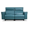 Leather Studio Moreno Recliner 3S Fab Canari Blue
