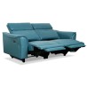 Leather Studio Moreno Recliner 3S Fab Canari Blue