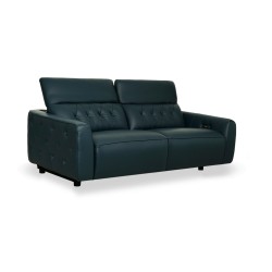 Leather Studio Tores Recliner 2 Str Fab D.Blue