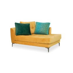 Bella Casa Tudor LHF Chaise in Mustard Col Fabric