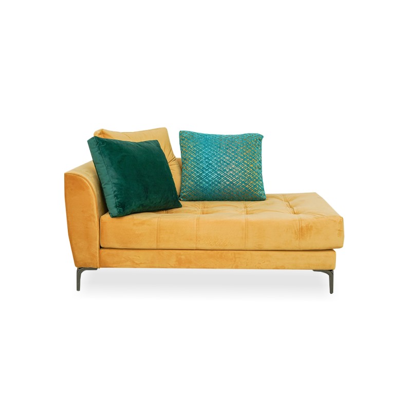 Bella Casa Tudor LHF Chaise in Mustard Col Fabric