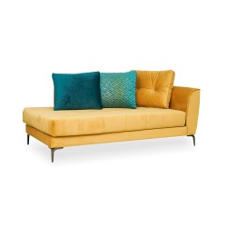 Bella Casa Tudor RHF Chaise in Mustard Col Fabric