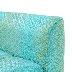 Bella Casa Tudor Armless Chair in Turquoise Col Fabric