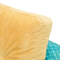 Bella Casa Tudor Armless Chair Fabric Turquoise