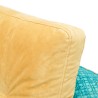 Bella Casa Tudor Armless Chair in Turquoise Col Fabric