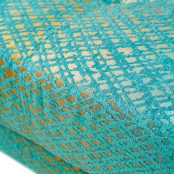 Bella Casa Tudor Armless Chair Fabric Turquoise