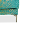 Bella Casa Tudor Armless Chair in Turquoise Col Fabric