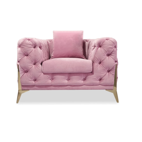 Cavendish Carson 1 Seater Jaguar Fabric Pink Col