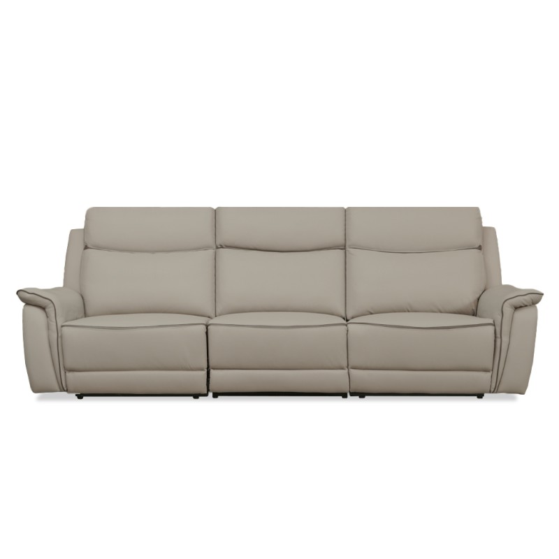 Leather Studio Santino Recliner 3S Fabric L.Grey