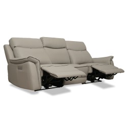 Leather Studio Santino 3 Seater Recliner L.Grey