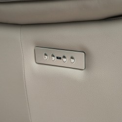 Leather Studio Santino Recliner 3S Fabric L.Grey