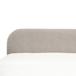 Laurent Bed 180x200 cm Fabric Boucle Grey