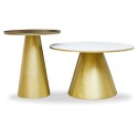 Bella Casa Tapia Set of 2 Coffee Tables With Black Metal Base