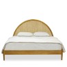 Bella Casa Reema Arched Bed 180x200 cm Oak & Cane