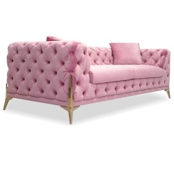 Cavendish Carson 3 Seater Jaguar Fabric Pink Col