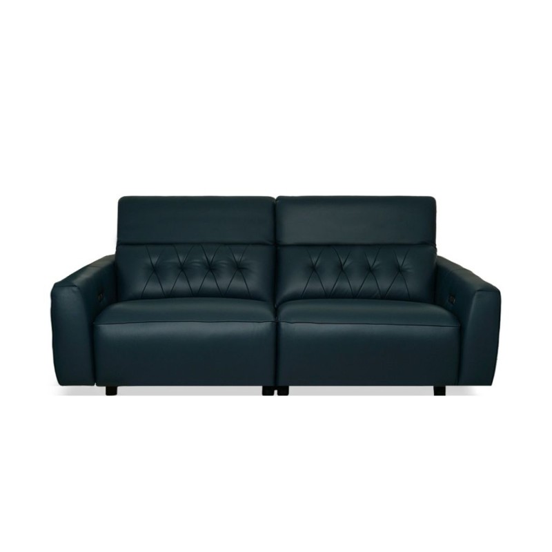 Leather Studio Tores Recliner 2 Str Fab D.Blue