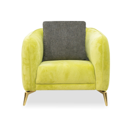 Lanzer Accent Chair Green Col Fabric