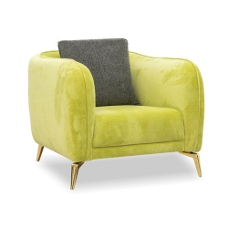 Lanzer Accent Chair Green Col Fabric