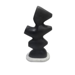 Bella Casa Table Deco Sculpture Black/White Stone