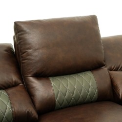 Bella Casa Voya 3 Seater Recliner Brown Colour