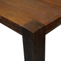 Bella Casa Hattie Dining Table Finish Rustic Black Ebony