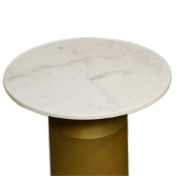 Bella Casa White River N.Table Aluminium & Marble