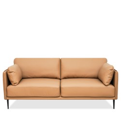 Bella Casa Avazza Sofa 3+2 Vegan Leather in Brown Col