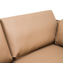 Bella Casa Avazza Sofa 3+2 Vegan Leather in Brown Col