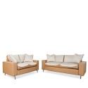 Bella Casa Timeless Sofa 3+2 Vegan Leather in Brown Col