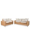 Bella Casa Timeless Sofa 3+2 Vegan Leather in Brown Col