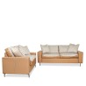 Bella Casa Timeless Sofa 3+2 Vegan Leather in Brown Col