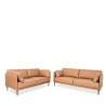 Bella Casa Avazza Sofa 3+2 Vegan Leather in Brown Col