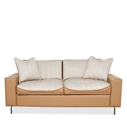 Bella Casa Timeless Sofa 3+2 Vegan Leather in Brown Col