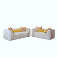 Bella Casa Marly Sofa 3+2 in Beige Col Fabric