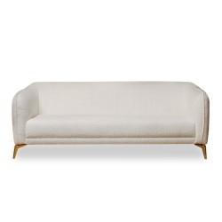 Bella Casa Camellia Sofa 3 Seater in Boucle White Fab