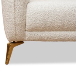 Bella Casa Camellia Sofa 3 Seater in Boucle White Fab