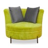 Bella Casa Nuela Armless Chair Fabric Apple Green