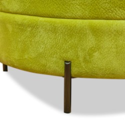 Bella Casa Nuela Armless Chair Fabric Apple Green
