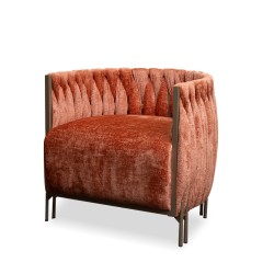 Bella Casa Anika ArmChair Paprika Col. Fabric