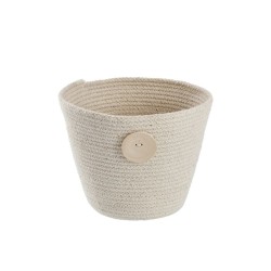 Cavendish Cotton Rope Planter With Wooden Button (Medium) D15xH13 cm PLBX83R2