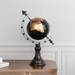 Bella Casa Table Deco Globe Brown21x17x40 cm CM246194