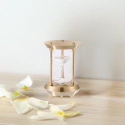 Bella Casa Table Deco Sand Timer Gold 10x10x16 cm CM246188