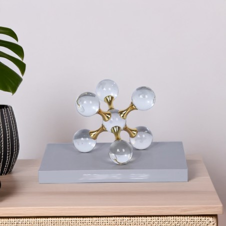 Cavendish Table Deco Molecule Ball Ornament Transparent 20x20x20 cm - Ref CM246134