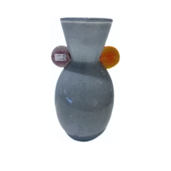 Bella Casa Small Glass Vase Grey 15x29 cm Ref CM246031