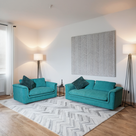 Bella Casa Florence 3+2 Fabric Blue