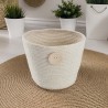 Cavendish Cotton Rope Planter With Wooden Button (Large) D18xH14 cm PLBX84R2