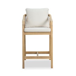 Ravona Bar Chair With Cushion Acacia Natural Finish