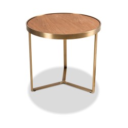 Bella Casa Lya Side Table Walnut Veneer Ref E14692A